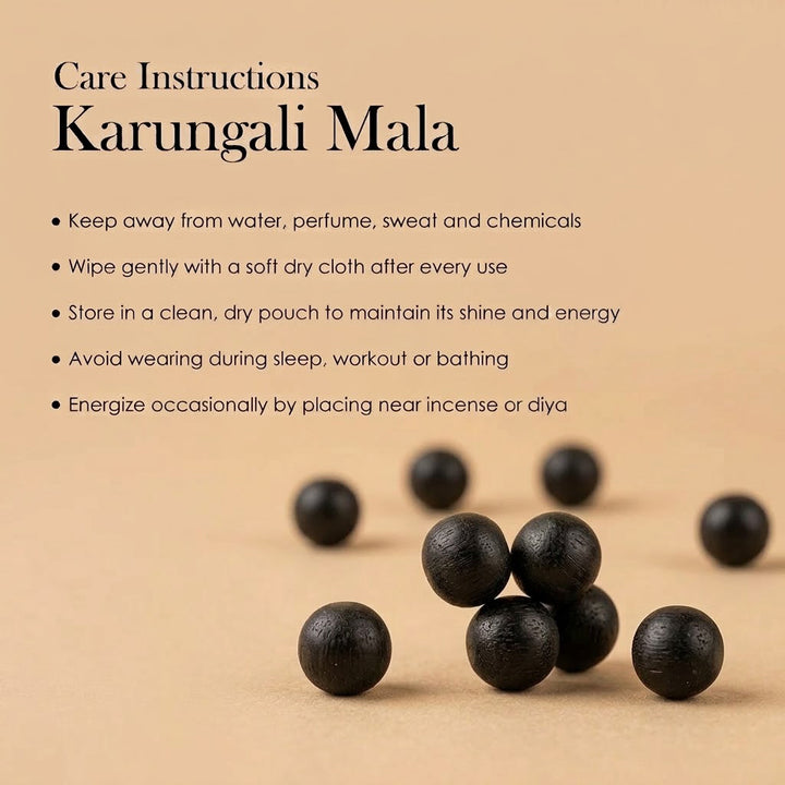 Silver Plated Karungali Bracelet for Protection & Positive Energy