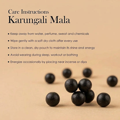 Silver Plated Karungali Bracelet for Protection & Positive Energy