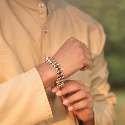 Gold Plated Rudraksha Bracelet